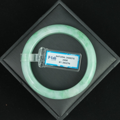 Vòng Ngọc Cẩm Thạch A lá hẹ nếp lý ni 57