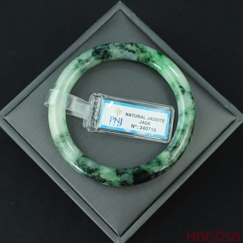 Vòng Ngọc Cẩm Thạch bản tròn xanh vân đậm ni 54