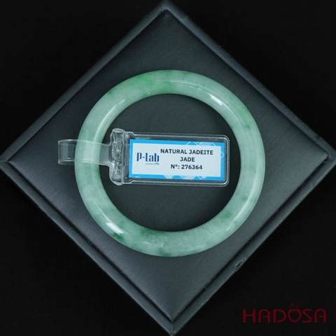 Vòng Ngọc Cẩm Thạch bản tròn xanh đậu ni 49