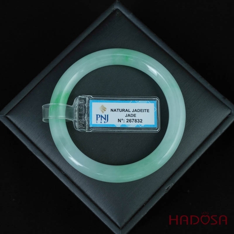 Vòng Ngọc Cẩm Thạch bản tròn xanh trong vân lý ni 51