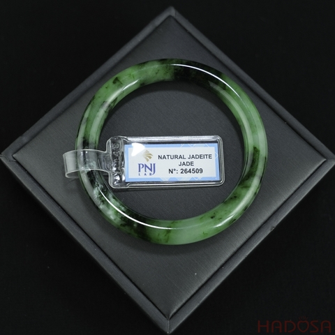 Vòng Cẩm Thạch bản tròn xanh tươi ni 53