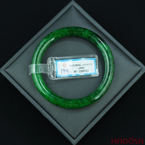 Vòng Ngọc Cẩm Thạch bản tròn xanh tươi ni 53