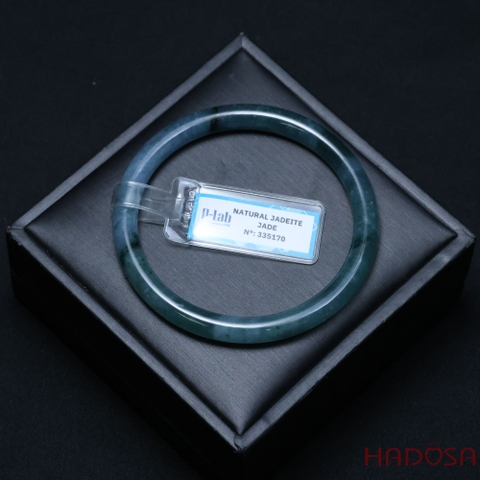 Vòng Ngọc Cẩm Thạch Lam Ngọc Bản Tròn Ni 57