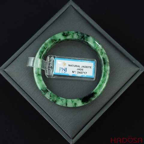 Vòng Ngọc Cẩm Thạch vuông xanh vân đậm ni 50