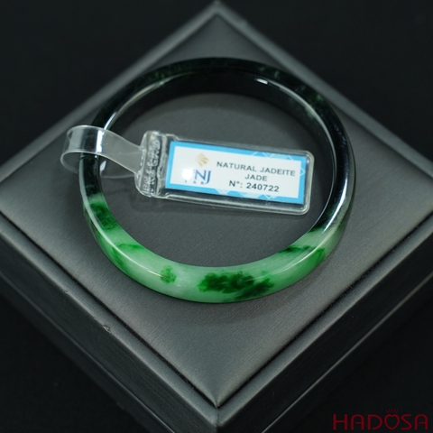 Vòng Ngọc Cẩm Thạch vuông xanh đậm ni 56