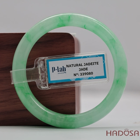 Vòng Đá Cẩm Thạch Xanh Táo Vân Lý Ni 51