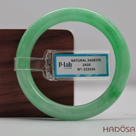 Vòng Cẩm Thạch Xanh Táo Vân Lý Ni 52