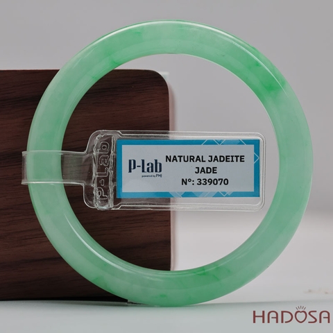 Vòng Đá Cẩm Thạch Xanh Táo Vân Lý Ni 51