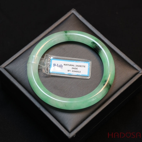 Vòng Ngọc Cẩm Thạch bản tròn xanh trong ni 56