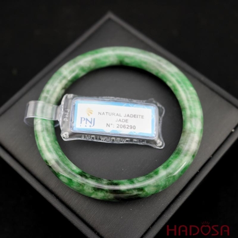 Vòng Ngọc Cẩm Thạch xanh vân bông bản tròn ni 54