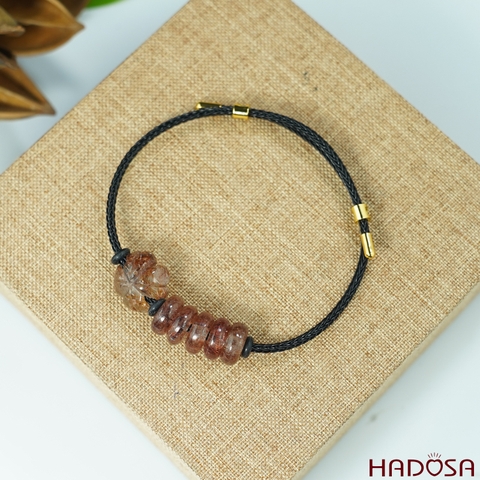 Vòng ngũ điếu tóc đỏ mix cỏ 4 lá