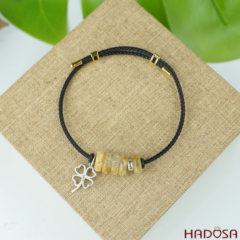 Vòng ngũ điếu tóc vàng mix charm bạc