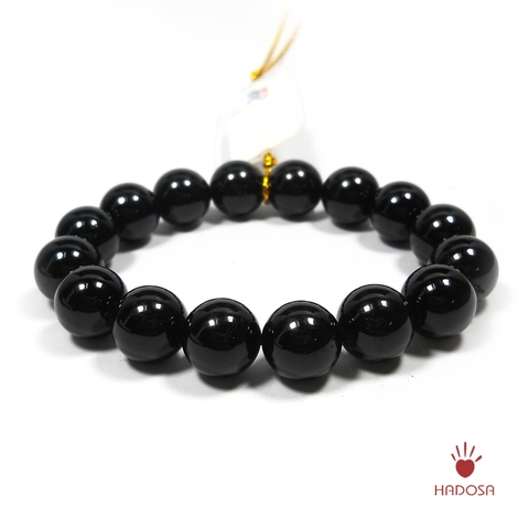 Vòng tay đá Tourmaline đen 12mm cao cấp