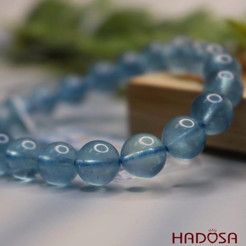 Vòng đá Aquamarine 8mm chuẩn 7A