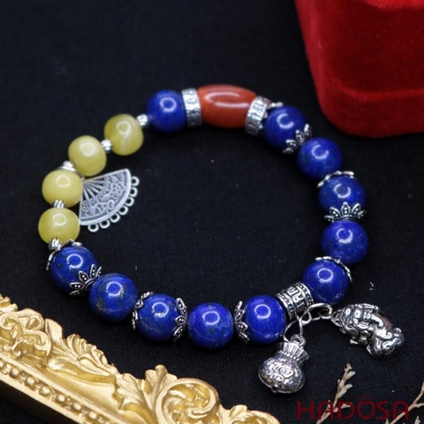 Vòng tay đá Lapis 09mm 3A