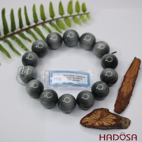 Vòng đá mắt chim Ưng xám 16mm 6A