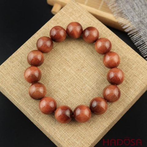 Vòng đá Mắt Hổ nâu đỏ 14mm đặc biệt cao cấp chuẩn 6A