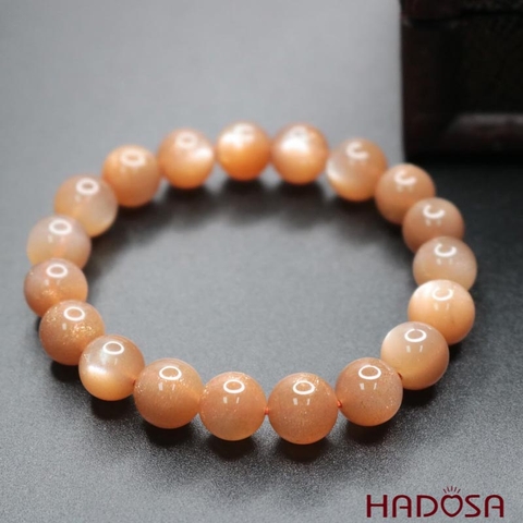 Vòng tay đá Mặt Trời Sunstone 10mm cao cấp chuẩn 4A