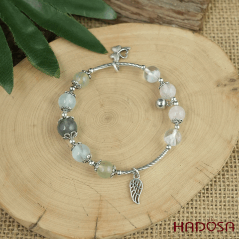 Vòng tay đá mix charm bạc 925