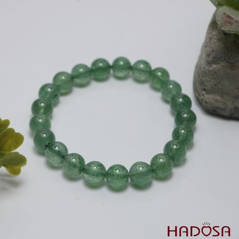 Vòng đá Thạch anh dâu tây xanh 9mm chuẩn 6A