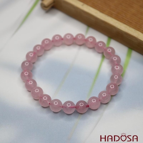 Vòng tay Thạch anh hồng 8mm 3A