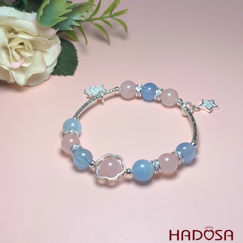 Vòng tay Thạch anh hồng 8mm 3A