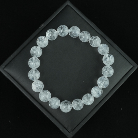 Vòng tay thạch anh trắng 10mm chuẩn 5A