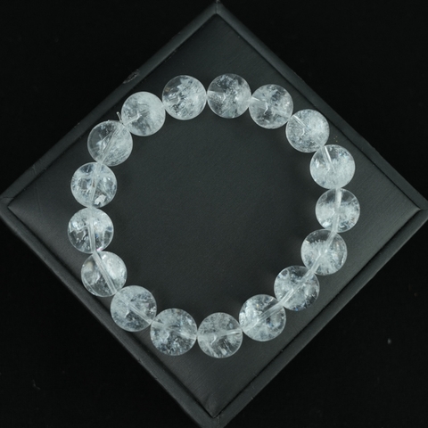 Vòng tay thạch anh trắng 12mm chuẩn 5A