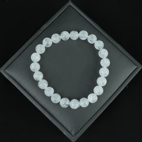 Vòng tay thạch anh trắng 8mm chuẩn 5A