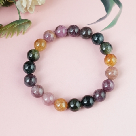 Vòng tay Tourmaline Hồng Lục Bảo 10mm chuẩn 5A