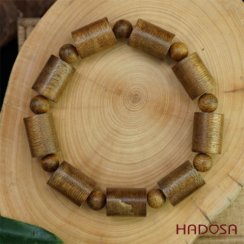 Vòng tay Trầm Tốc hạt lu thống 12x16mm