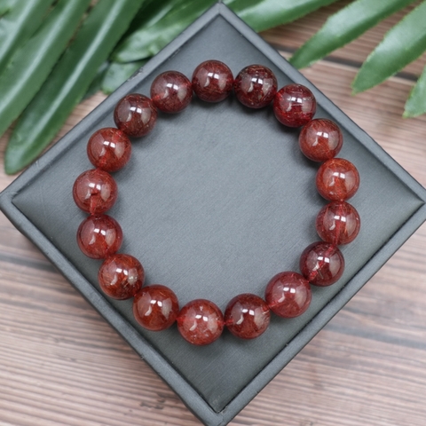 Vòng Thạch anh tóc đỏ 12mm chuẩn 5A