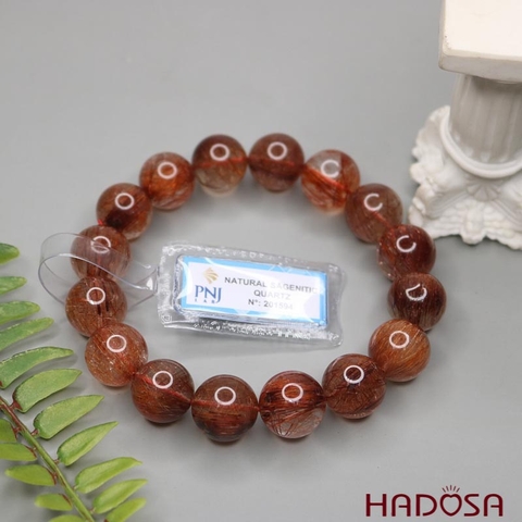 Vòng Thạch anh tóc đỏ 14mm chuẩn 6A