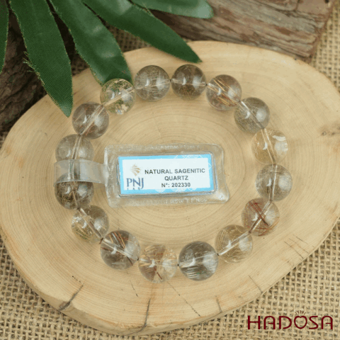 Vòng Thạch anh tóc trắng 13mm chuẩn 2A