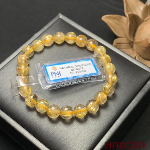 Vòng Thạch Anh tóc vàng 08mm chuẩn 5A