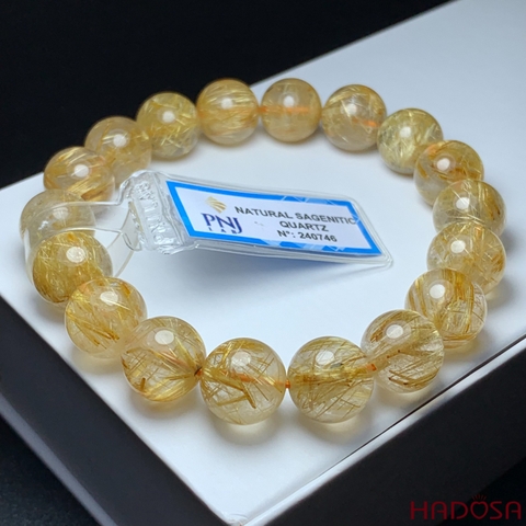 Vòng Thạch anh tóc vàng 11mm chuẩn 6A