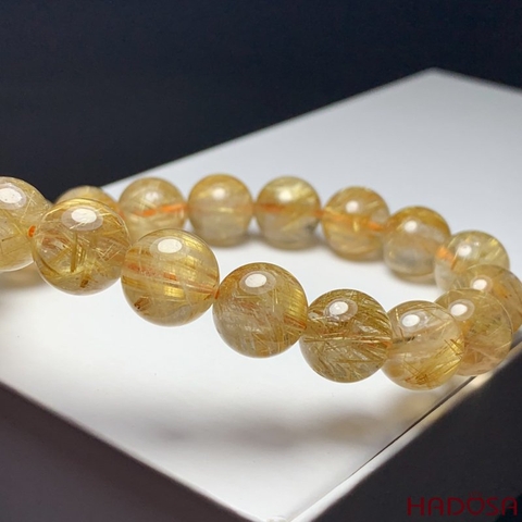 Vòng Thạch anh tóc vàng 11mm chuẩn 6A