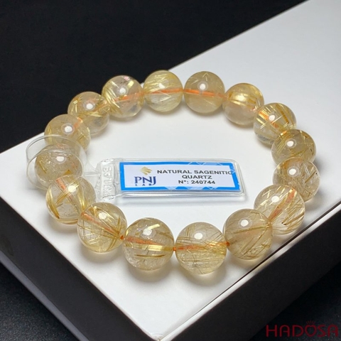 Vòng Thạch anh tóc vàng 13mm chuẩn 5A+