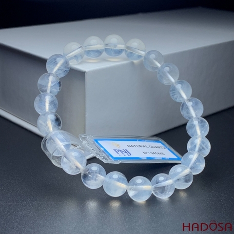 Vòng Thạch anh trắng ánh trăng 8mm chuẩn 8A