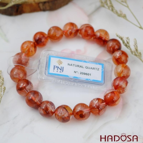 Vòng đá Thạch Anh ưu linh huyết 10mm