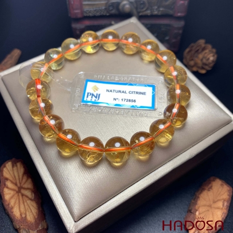 Vòng đá Thạch Anh Vàng 10mm chuẩn 5A