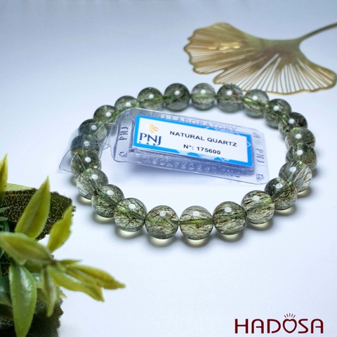 Vòng Thạch anh Tóc xanh 9mm 6A