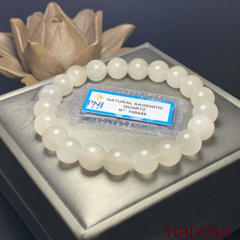 Vòng thạch ạnh tóc bạch kim 9mm cao cấp chuẩn 6A