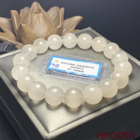 Vòng Thạch Anh Tóc Trắng 11mm cao cấp chuẩn 6A