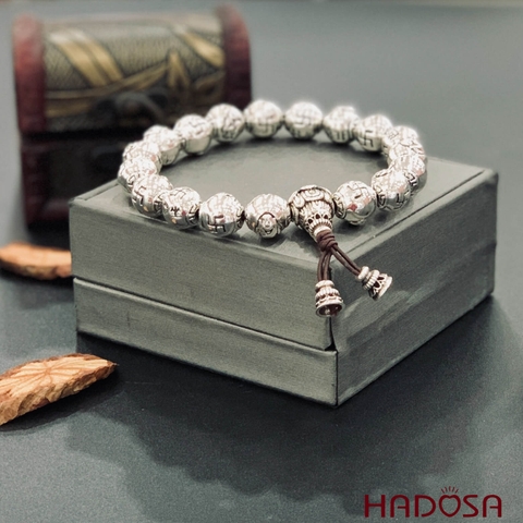 Vòng hạt bạc Thái size 12mm