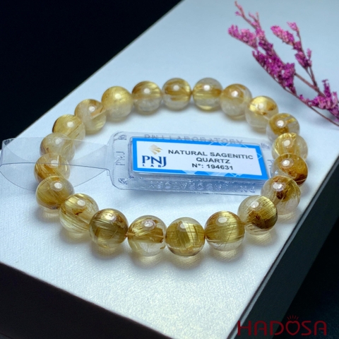 Vòng Thạch Anh tóc vàng 09mm đặc biệt cao cấp chuẩn 7A