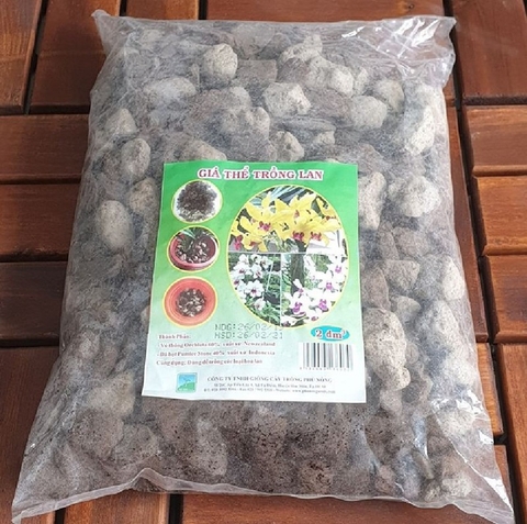 Giá Thể Trồng Lan Vỏ Thông, Đá Bọt 2dm3