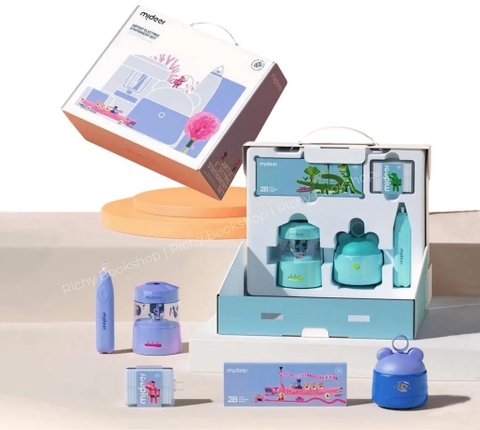 Bộ Họa Cụ, Dụng Cụ Học Tập Tự Động Cao Cấp 4 in 1 - Vẽ, Gọt, Tẩy, Hút Bụi - Mideer Electric Stationery