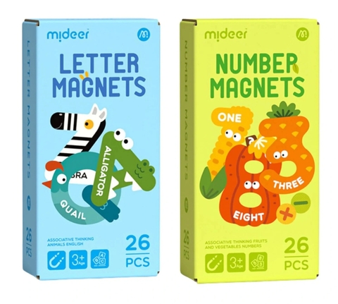 Mideer Letter Magnets - Number Magnets: Bộ Đồ Chơi Giáo Dục Chữ Cái và Số Nam Châm Hoàn Hảo Cho Bé