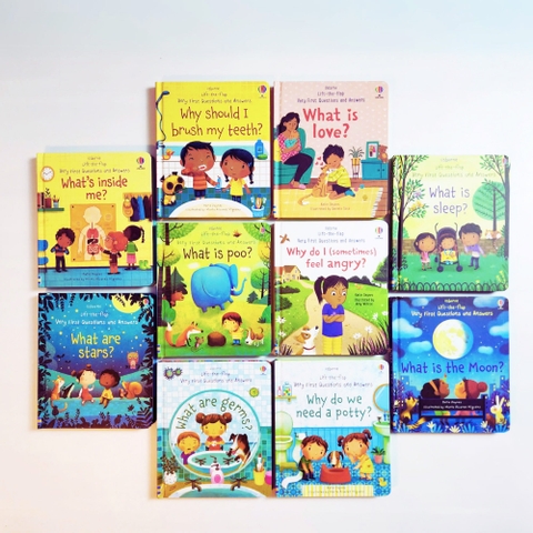 Usborne Lift-the-flap Very First Questions and Answers, sách lật mở khám phá cho bé